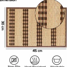 hokipo Rectangular Pack of 6 Table Placemat image 5