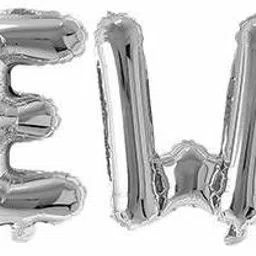 rozi decoration Solid Foil Toy Balloon 16" Inch Letter Silver Farewell Alphabets Decoration Letter Balloon-picture-15