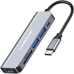 Kinsound USB C Hub 6in1 TypeC Dongle USB C Multiport Adapter with 4K HDMI 2 USB 3.0 Ports USB Adapter-picture-38