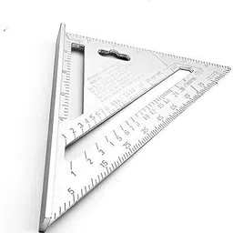 adp traders Aluminum Carpentry Speed Square Right Angle Triangle Protractor Scale Tri-Square image 1