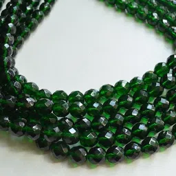 nanmaya 400 Pcs 8mm Shiny Green Glass Crystal Beads for Jewellery Making, Craft-picture-13