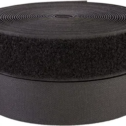 vardhman Industrial Quality 25 MTS Hook & Loop Sew on Double Tape, 25 mm (1 inch) Width, with Colorful Wooden Bells Sew-on Velcro image 1