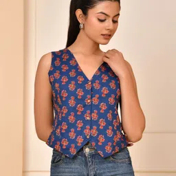 elyraa Printed Women Waistcoat image 3