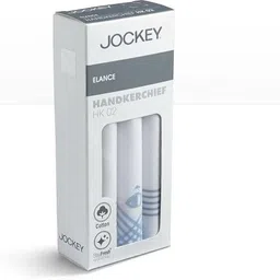 CLASSIC RETAILERS Jockey Cotton Men White Casual Style Handkerchief With Coloured Border ["Multicolor"] Handkerchief image 4