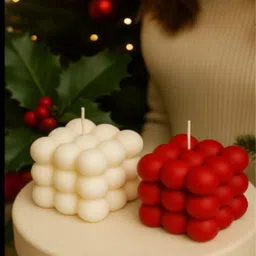 auralyn White Bubble Candle Handcrafted Soy Wax Candles with Fragrance Candle-picture-40