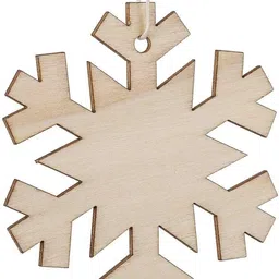 md craft 30 Pcs 2 Inch Christmas Wooden Ornaments for DIY Painting & Tree Decoration Hanging Ornaments Pack of 1 image 3