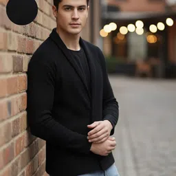 metronaut Men Straight Full Sleeve Black Shrug-picture-23