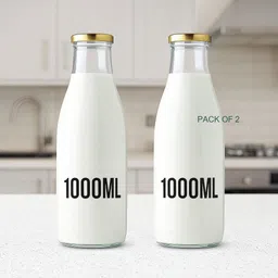 b7 creations Glass Milk Container - 1000 ml-picture-45