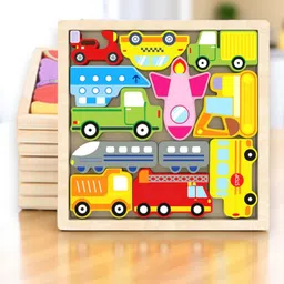 vhd Wooden Vehicle Puzzle Board for Kids – Educational Transport Toy TR41-picture-31