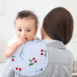 phedarus 100% Cotton Muslin 4 Layer Burp Cloths, Baby Burp Towel Pack of 3 image 4