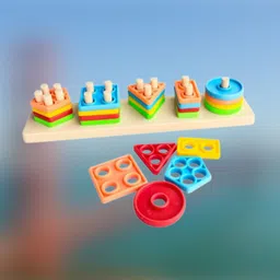 golden rose Geometric Shape Sorter Puzzle Toy Shape Matching Blocks Color LC03.619 Geo-picture-10