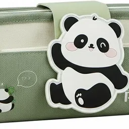 parshya Cute Panda Pencil Pouch for Girls & Boys | Multi-Compartment School Pencil Case Geometry Box-picture-12