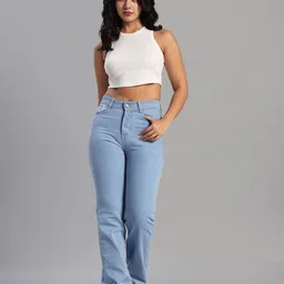 coy Women Relaxed Fit Mid Rise Light Blue Jeans-picture-27