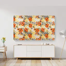 Dream Care Marigold Soft Polyester Elastic Stretchable Printed TV Screen Protector/Cover for 24 inch LED TV - LED Cover 24 Inch-picture-10