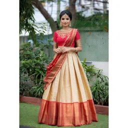 oasis Self Design Semi Stitched Lehenga Choli image 3