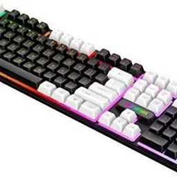 Ant Esports MK1450 Pro / Backlit Membrane with Mixed Color Lighting Wired USB Standard Gaming Keyboard Compatible with Desktop, Laptop, Mac with gaming mode ,multimedia_keys,Ant Esports MK1450 Pro Backlit Membran with Mixed Colour Lighting, Wired USB Gaming Keyboard (Black) image 2