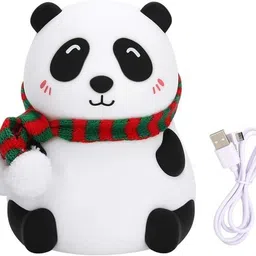 hasru Cute Panda,USB Rechargeable, 7-Colors Changing Light, Room Decor Night Lamp image 2