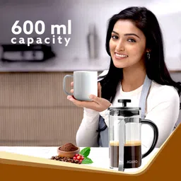 agaro Classic French Press Coffee And Tea Maker 4 Cups Coffee Maker image 3