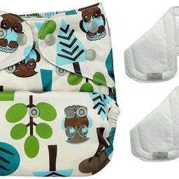 bumberry Adjustable Tree Print Reusable Cloth Diaper Cover With 2 Wet Free Inserts For Babies (3-36 Months)-picture-21