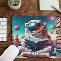 PrintCraft Pro Cosmic Reader Astronaut Mouse Pad Non Slip Base Mousepad image 3