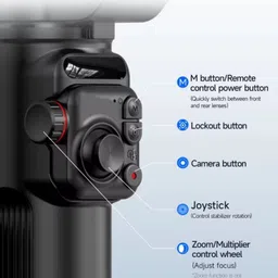 LUMINZA M02 Foldable 3-Axis Gimbal with Smart Tracking & Tripod Support 3 Axis Gimbal for Camera, Mobile image 2