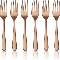 shri & sam Jasmine Rose Gold PVD Coating Desert Fork Stainless Steel Cutlery Set-picture-20