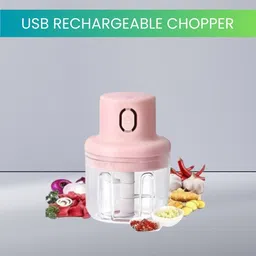 clairbell Mini Rechargeable Chopper, Electric Chopper for Onion, Garlic and VegetableC84 Electric Vegetable & Fruit Chopper-picture-25