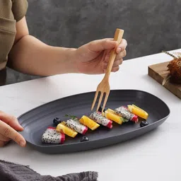 sugaalsu Tableware for Party Steak Pizza Wheat Straw Dessert Dishes Cereal Plate BPA Fr Tray image 3