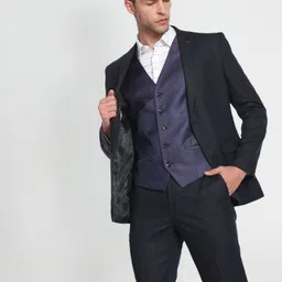 arrow Men Reversible Waistcoat Self Design Three Piece Suit Self Design Suit-picture-38