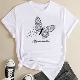 jugular Women Printed Round Neck Cotton Blend White T-Shirt-picture-16