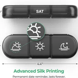 samju 7 Days Weekly Pill Organizer 3 Times a day, portable travel pill box 7 day Pill Box image 5