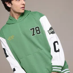 roadster Men Full Sleeve Printed Hooded Sweatshirt image 3