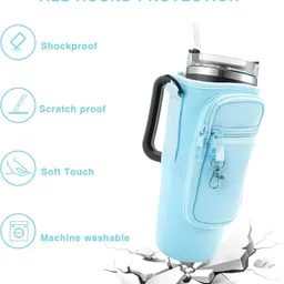house of quirk Water Bottle Carrier Bag with Phone Pocket for 40/30 oz Tumbler-Only Bag image 3