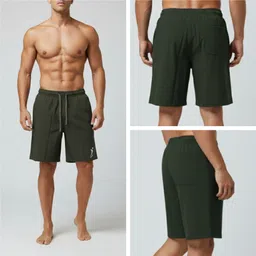 vibepulse Pack of 3 Printed Men Blue, Green, Grey Regular Shorts image 3