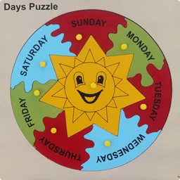 beybee Educational Learning Toys Wooden Puzzle Days Name Tray Board for Kids-picture-32