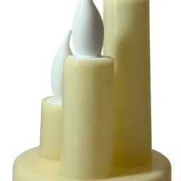 evoke LED Flameless Candle Set, 3 Pieces, Ivory White, Battery Operated Candle image 2