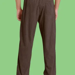 nivedanm Men Solid Brown Track Pants image 2