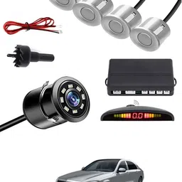 zplus Car Parking Sensors - Set of 4 with Reverse Parking Camera (Silver)-229 Safety of Passengers/Car One Alarm Kit-2119 Parking Sensor-picture-21