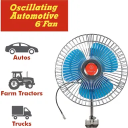 genipap Oscillating Fan 6 Inch 12V Automotive For Car/Truck/Auto rickshaw-PKN1669 Car Interior Fan image 2