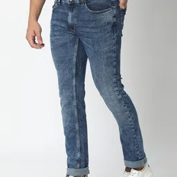spykar Men Regular Mid Rise Blue Jeans image 3