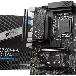 MSI PRO B760M-A WiFi DDR4 LGA 1700Socket Micro-ATX Intel B760 Chipset DDR4 Motherboard for Desktop image 1