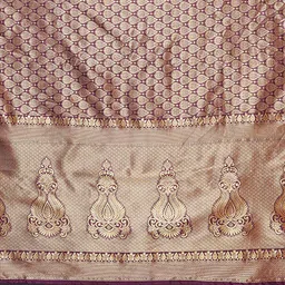ps fashion trendz Self Design Kanjivaram Silk Blend Saree image 5
