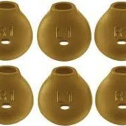 dhriyag 10 Pcs (5 Sets) Golden Soft Silicone Replacement Ear Tips for Level U Bluetooth Earphone In The Ear Headphone Cushion image 2