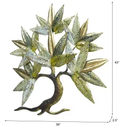 the shining rays Gold Iron Etched Tree Metal Wall Art image 4