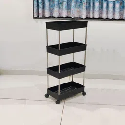 fufudada Utility Rack for Multi Porpose Uses Plastic Kitchen Trolley image 4