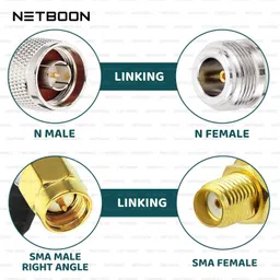 Netboon 10 Meters HLF 400 RF Coaxial Cable N Male to SMA Male Right Angle Connector For Antenna Amplifier image 3