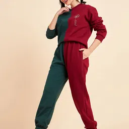 Printed, Colorblock Women Track Suit-image-17