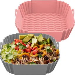 atrmitra 2PC SILICONE AIR FRYER TRAY Airfryer Tray image 1