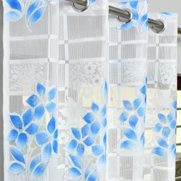 kiara creations 182 cm (6 ft) Net Transparent Shower Curtain (Pack Of 2)-picture-23