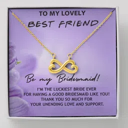 fabunora Special Bridesmaid Gift Hamper - Pure Silver Pendant With Message Card image 2